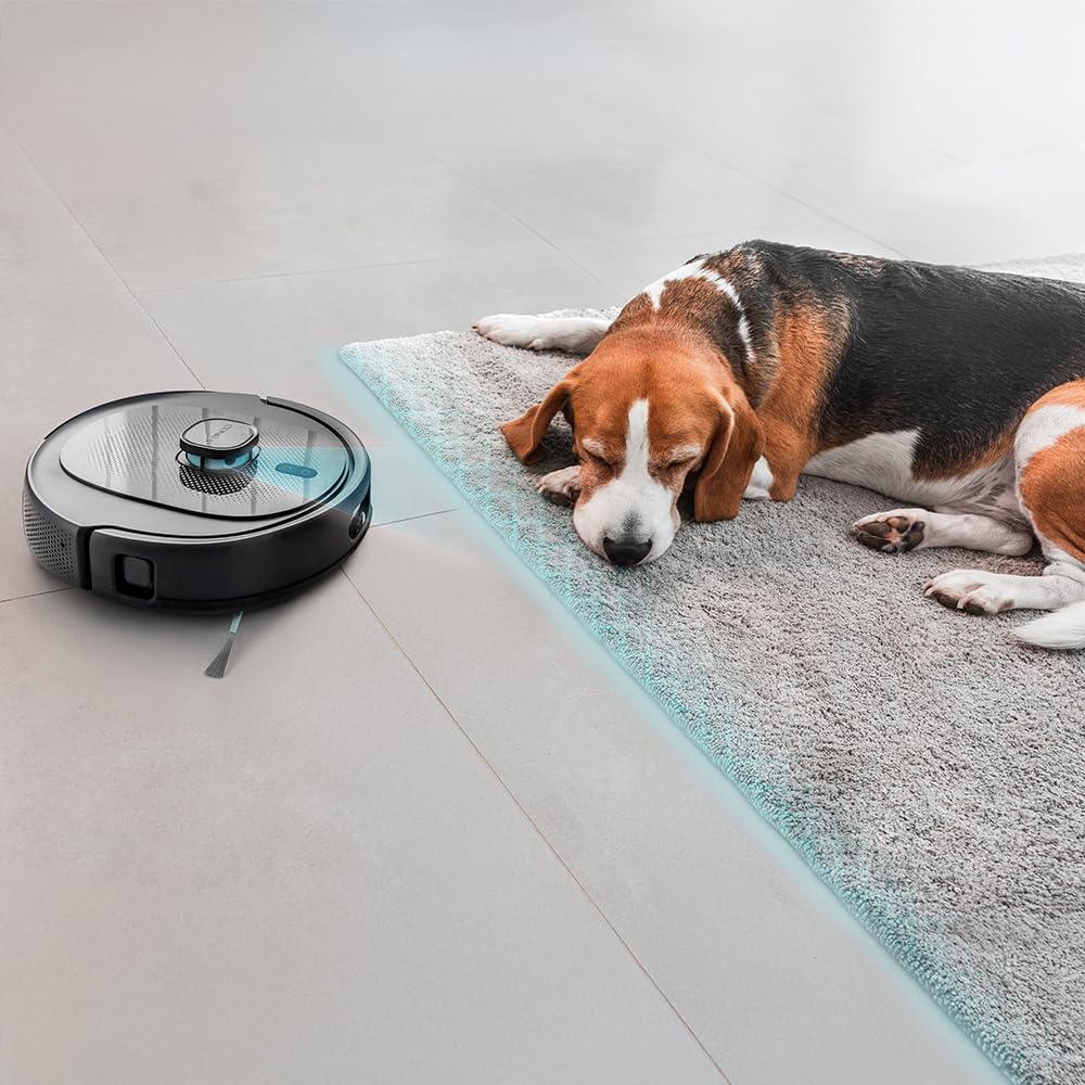 Cecotec Robot Aspirador y Friegasuelos con IA Conga 9990 AI Spin Revolution Ultra Power. 10000Pa, Navegación Inteligente, Barre, Aspira, Friega y Pasa Las Mopas, Autonomía 240mins, Cepillo Silicona