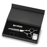Termix CK23T Tijera Vaciado Profesional 5,5", 32 Dientes en V, Hojas Cóncavas, Aleación Acero Inoxidable, Mango Offset Ergonómico, Corte 25-30% de Volumen