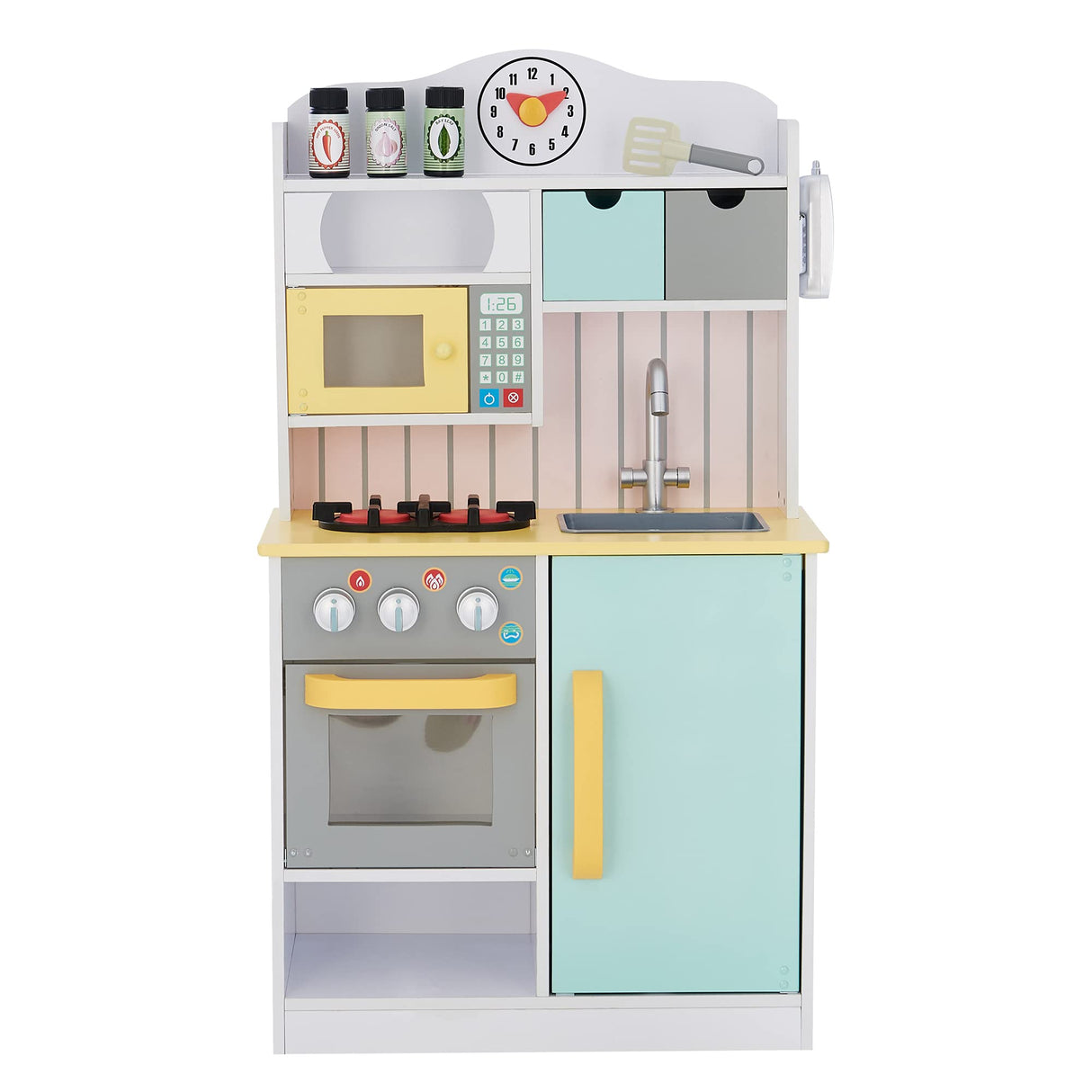 Cocina de Juguete de Madera con Utensilios de Teamson Kids Horno NiñosTD-11708AR
