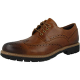 Clarks Batcombe Wing, Zapatos de Cordones Derby Hombre, Marrón (Dark Tan Leather), 47 EU