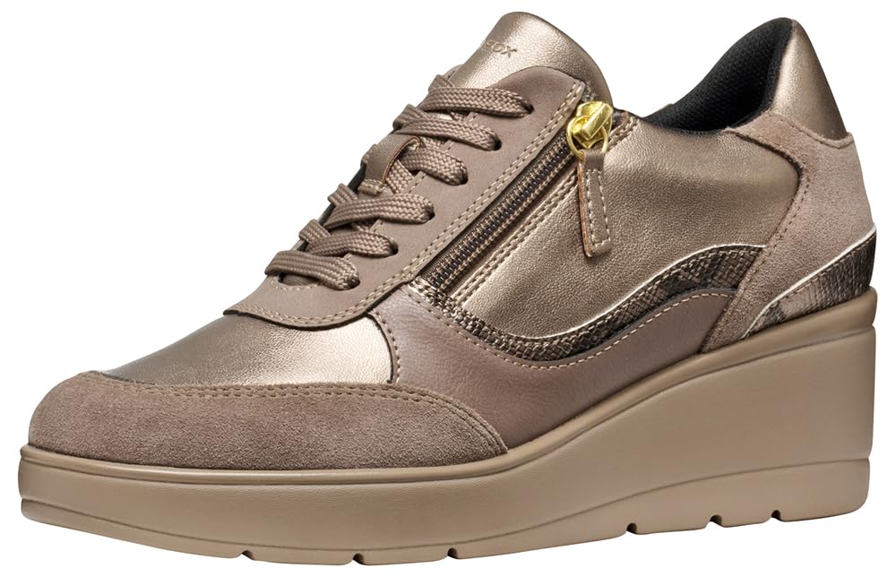 Geox D Ilde, Zapatillas Mujer, Beige, 39 EU