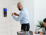 HDWR CTR12 Máquina Fichar de Asistencia Biométrica, Grabadora de Registro para Empleados, Sistema Biométrico Avanzado de Huella Dactilar, Contraseña y Tarjeta RFID 125kHz, Control Horario Empleados