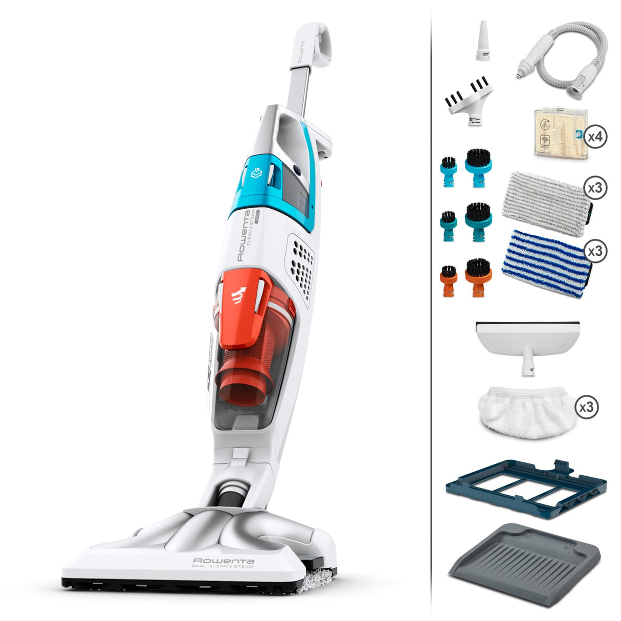 Rowenta Nettoyeur vapeur filaire RY8544WH Limpiadores de Vapor con Cable, 1700 W, 84 Decibeles, plástico, Blanco