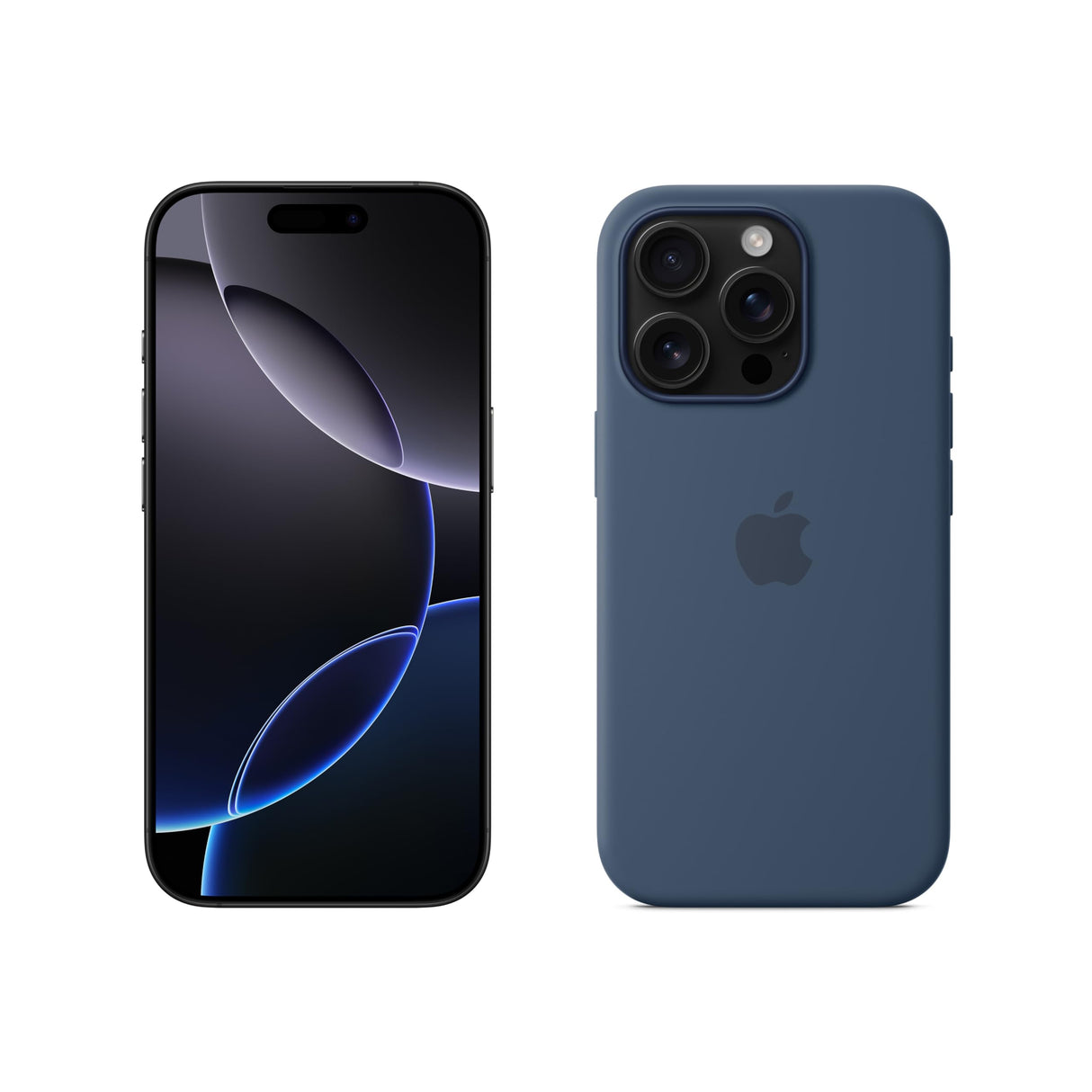 Apple iPhone 16 Pro (512 GB) - Titanio Negro + Funda de Silicona con MagSafe - Denim