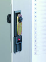 Durable 196823 Armario de llave KEY BOX CODE 54 con cerradura de combinación y ranura para 54 llaves, plateada