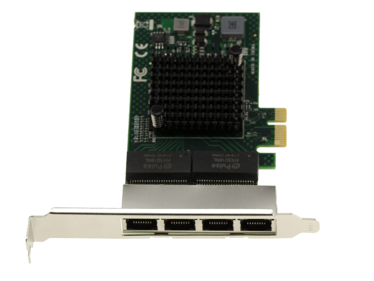 KALEA-INFORMATIQUE Tarjeta controladora de Red PCIe x1 4 Puertos RJ45 Quad LAN GIGABIT ethernet 10 100 1000Mb 1G - BroadCom BCM5719 - Soportes de Perfil bajo y Alto