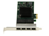 KALEA-INFORMATIQUE Tarjeta controladora de Red PCIe x1 4 Puertos RJ45 Quad LAN GIGABIT ethernet 10 100 1000Mb 1G - BroadCom BCM5719 - Soportes de Perfil bajo y Alto