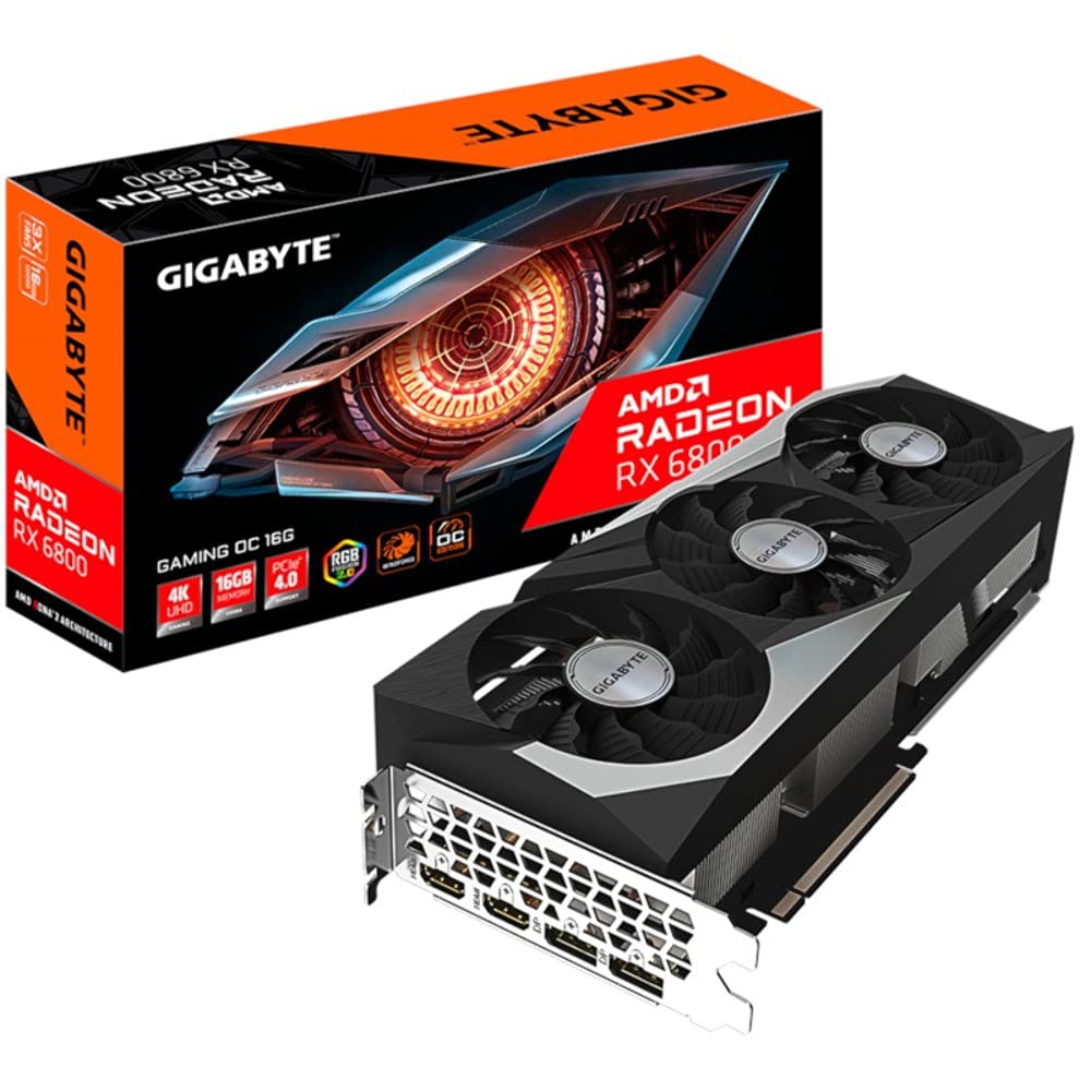 Gigabyte Technology Radeon RX 6800 Gaming OC - Tarjeta gráfica (16 GB), GV-R68XTGAMING OC-16GD