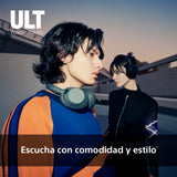 Sony ULT Wear, Auriculares inalámbricos Bluetooth con ULT Power Sound, Ultimate Deep Bass, Noise Cancelling, Calidad de Llamada nítida, hasta 30H de autonomía de la batería, iOS y Android, Gris Bosque