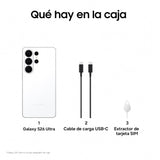 Samsung Galaxy S26 Ultra, 512GB, Smartphone con Galaxy AI, Cámara 200MP, 12GB RAM, Batería 5000mAh, Garantía del Fabricante 3 Años+1 Año Extra, Color Blanco (Versión Española)