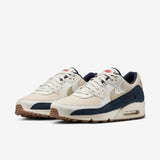 NIKE Air MAX 90 PRM, Zapatillas Deportivas para Hombre, Vela Marfil Claro Lt Khaki Thunder Azul, 44 EU