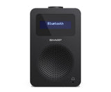 SharpDR-430(BK) Radio Digital sobremesa Tokyo - Radio Dab+, Dab y FM con RDS, BT 5.0, Alimentación USB, Mini Jack, Antena telescópica, búsqueda automatica, Hora y Fecha Auto, Alarma, 5w, Negro