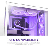 NZXT Kraken 280 RGB - Enfriador líquido de CPU AIO de 11.08 Pulgadas - Pantalla LCD Cuadrada Personalizable de 1.54 Pulgadas para imágenes, métricas de Rendimiento - Bomba de Alto Rendimiento - 2