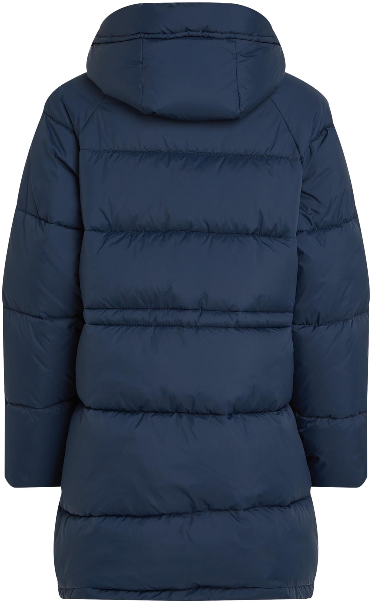 Tommy Jeans Abrigo de Plumas Mujer Midi Puffer con Capucha, Azul (Dark Night Navy), M