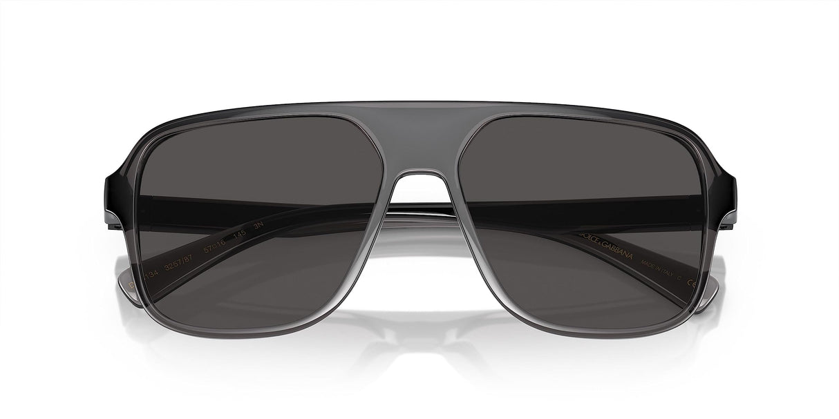 Dolce & Gabbana 0DG6134 Gafas, Transparent Grey/Black, 57 para Hombre
