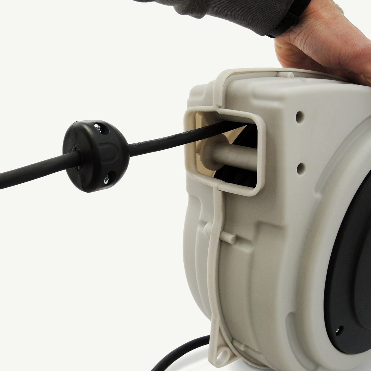MAXTOOLS ER400 - Enrollacables profesional con cable eléctrico tripolar resistente al aceite H07RN-F, 1.5 mm2 de sección, 20 metros