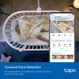 Tapo C840 - Cámara Inteligente de Lentes Dobles – Monitor para Bebé 2 K 4 MP + 1080p, Pan/Tilt, Visión Nocturna Invisible, Detección AI, Audio Bidireccional