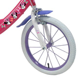 A.T.L.A.S. Bicicleta Infantil de 16 Pulgadas para niña, Disney + Casco Minnie Incluido niños, Rosa y Blanco idéntico a Las Fotos, 16''