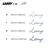 LAMY Dialog cc 081 – Pluma estilográfica noble en acabado de pintura azul mate con mecanismo de giro y totalmente retráctil parcialmente platino de 14 quilates, pluma de oro rosa, grosor de la pluma F