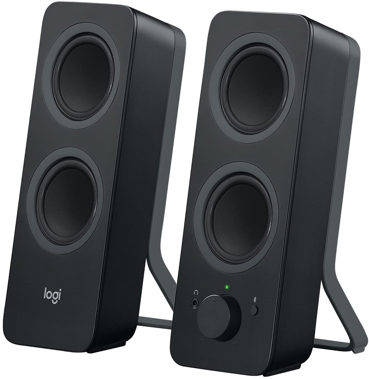 Logitech Z207 Sistema de Altavoce Bluetooth para PC, Sonido Estéreo, 10W de Pico, Entrada Audio 3.5 mm, Toma Auriculares, Multidispositivos, Enchufe EU, Ordenador/TV/Smartphone/Tablet, Negro