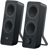 Logitech Z207 Sistema de Altavoce Bluetooth para PC, Sonido Estéreo, 10W de Pico, Entrada Audio 3.5 mm, Toma Auriculares, Multidispositivos, Enchufe EU, Ordenador/TV/Smartphone/Tablet, Negro