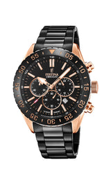 Festina Reloj Hombre F20578/1 Ceramic Caja de Acero Inoxidable 316l Multi Correa de Acero Inoxidable 316l Negro