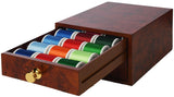 VIOLA Caja de hilo de costura y bordado, elegante cajonera 30 con bobinas de hilo de poliéster de 1000 m, hilo para coser y bordar 100% poliéster, acolchado y patchwork