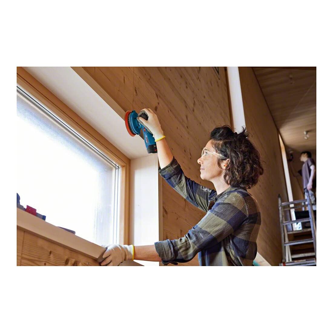 Bosch Professional 12V System GEX 12V-125 - Lijadora excéntrica a batería (Brushless, Ø plato 125 mm, bolsa para polvo, sin batería, en L-BOXX)