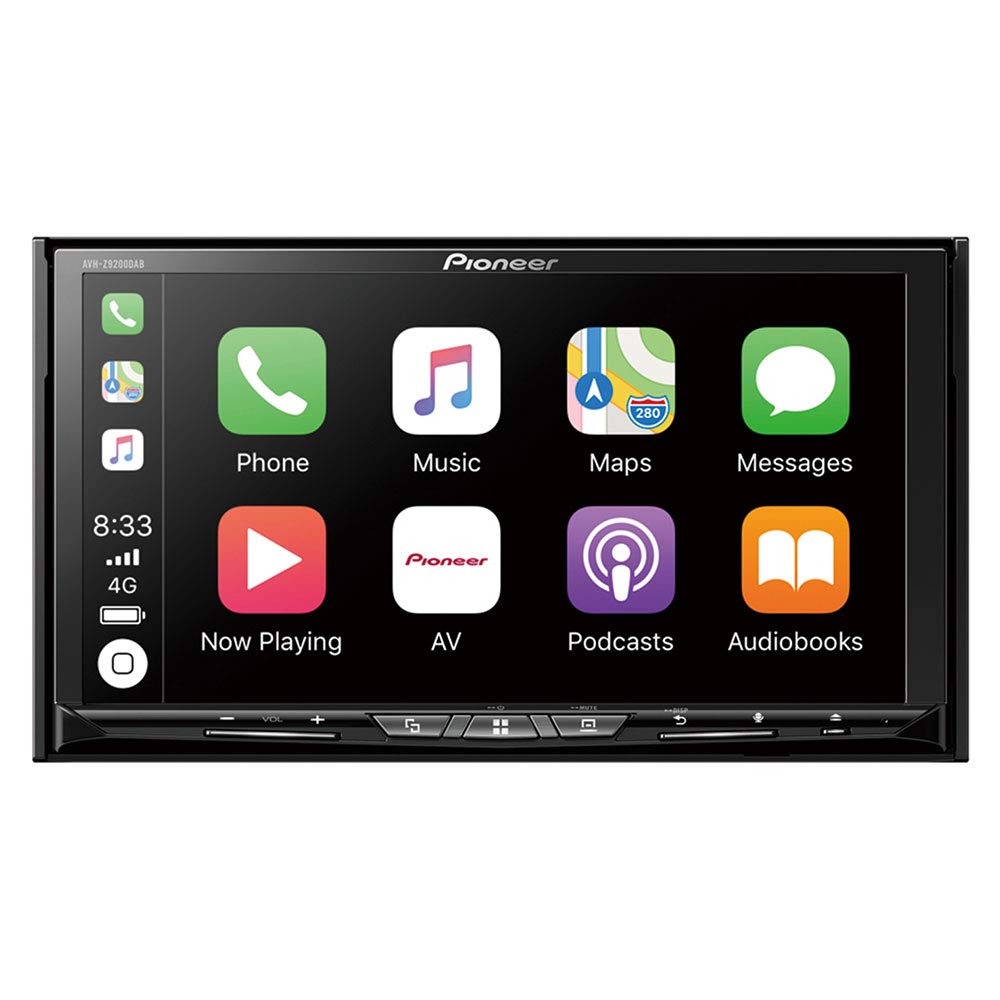 Pioneer AVH-Z9200DAB - Reproductor multimedia 2-DIN con pantalla tácil de 7" y 24 bits Wi-Fi, Apple CarPlay y Android Auto,inalámbrico, Waze, Bluetooth y DAB+ Entrada dual USB, HDMI y cámara dual
