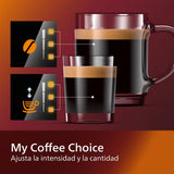 Philips Serie 2200 Cafetera Espresso Totalmente Automática - 2 Cafés, Pantalla Táctil, Espumador de Leche Clásico, Molinillo de Cerámica, Negro Mate (EP2220/10)