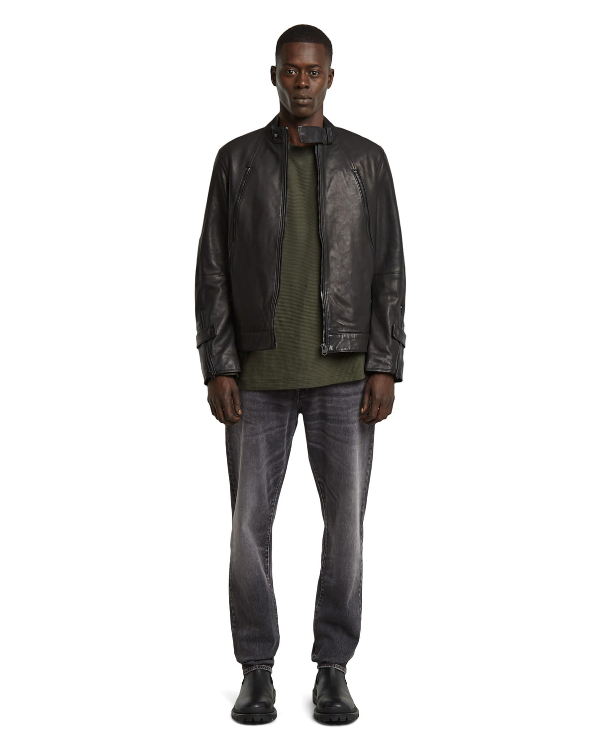 G-STAR Biker Leather Jkt Chaqueta, Negro (dk Black D27137-B508-6484), L Hombres