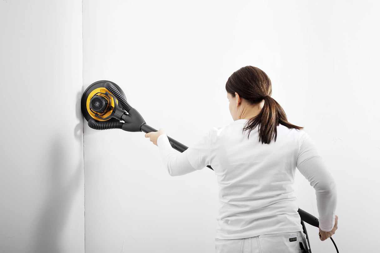 Mirka LEROS - Lijadora excéntrica de pared y techo con flexibilidad de 180° (225 mm de diámetro) y bolsa de transporte, 4000-8000 rpm