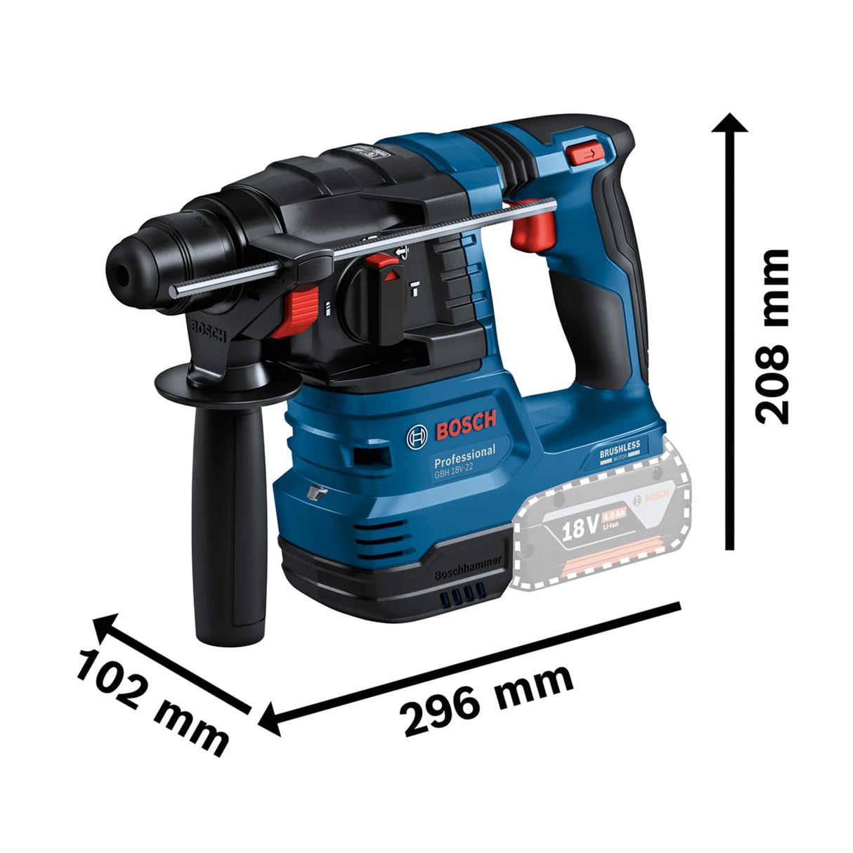 Bosch Professional set de GSB 18V-45 + GBH 18V-22 (incl. 2 baterías de 4,0 Ah, cargador GAL 18V-40, en bolsa de herramientas)