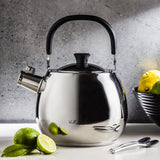 Vialli Design Hervidor de agua 2,5 l con silbato de acero pulido BOLLA 8623