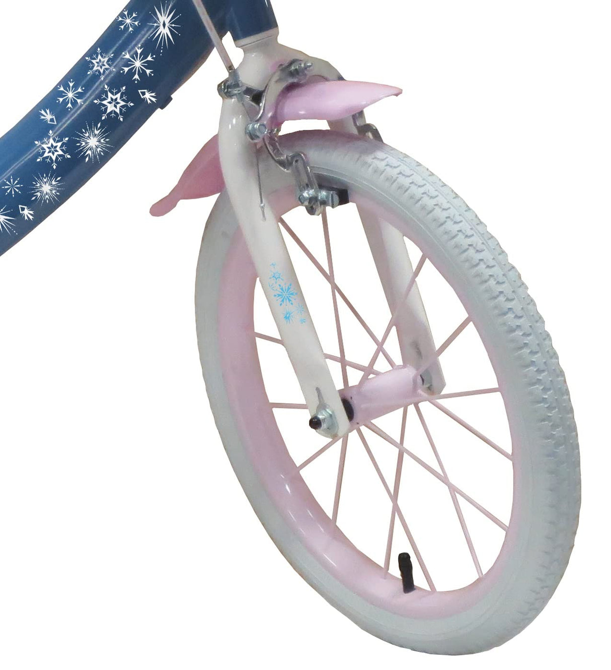 JNHCD Vélo Reine Des Neiges 16'' Fille Casque. Bicicleta de 16 Pulgadas para niños, Frozen y Casco, Azul y Blanco