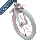 JNHCD Vélo Reine Des Neiges 16'' Fille Casque. Bicicleta de 16 Pulgadas para niños, Frozen y Casco, Azul y Blanco