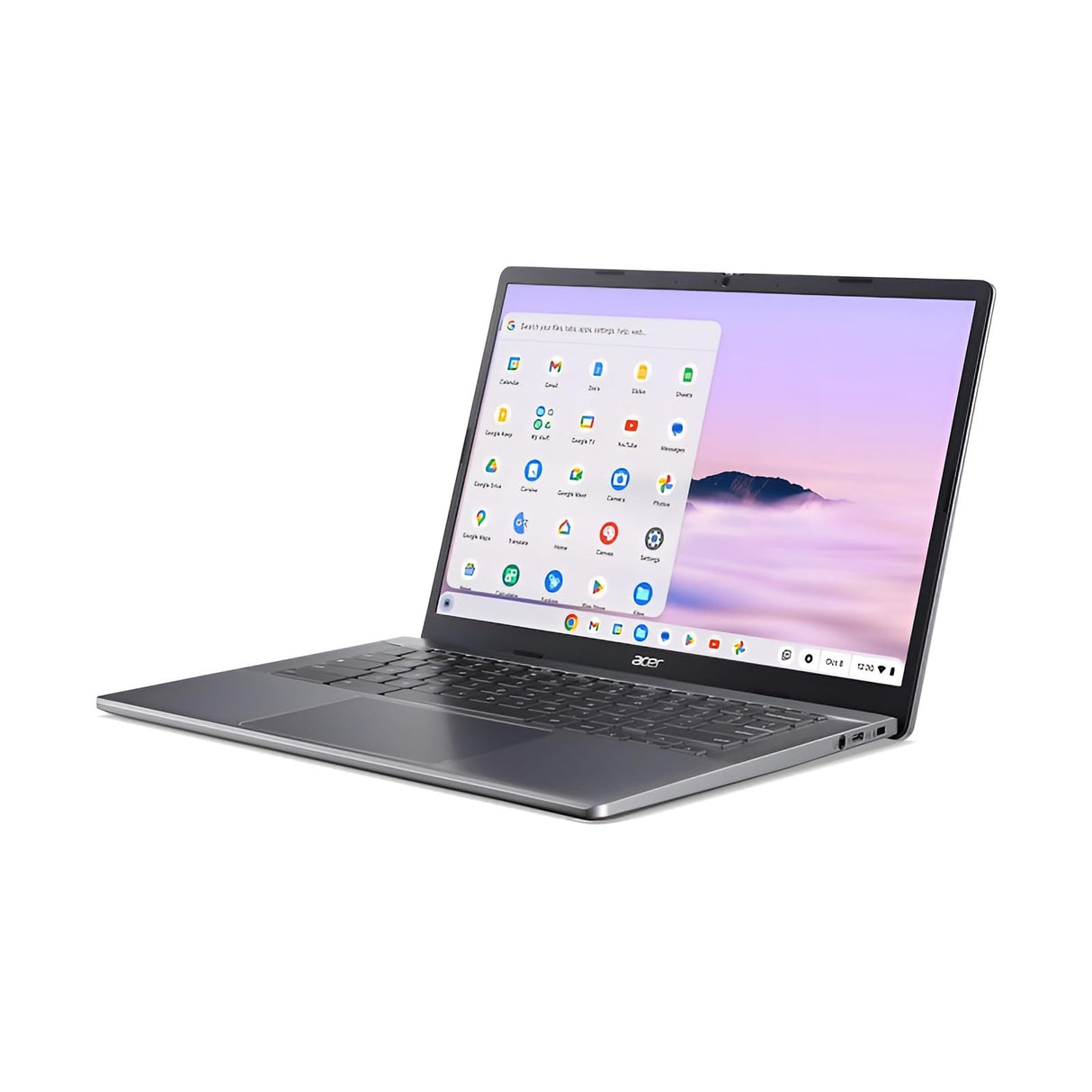 Acer Chromebook Plus 514 - Ordenador Portátil 14" Full HD LCD, Laptop (AMD Ryzen 3 7320C, 8 GB RAM, 256GB eMMc, AMD Radeon Graphics, ChromeOS), Color Gris - Teclado QWERTY Español