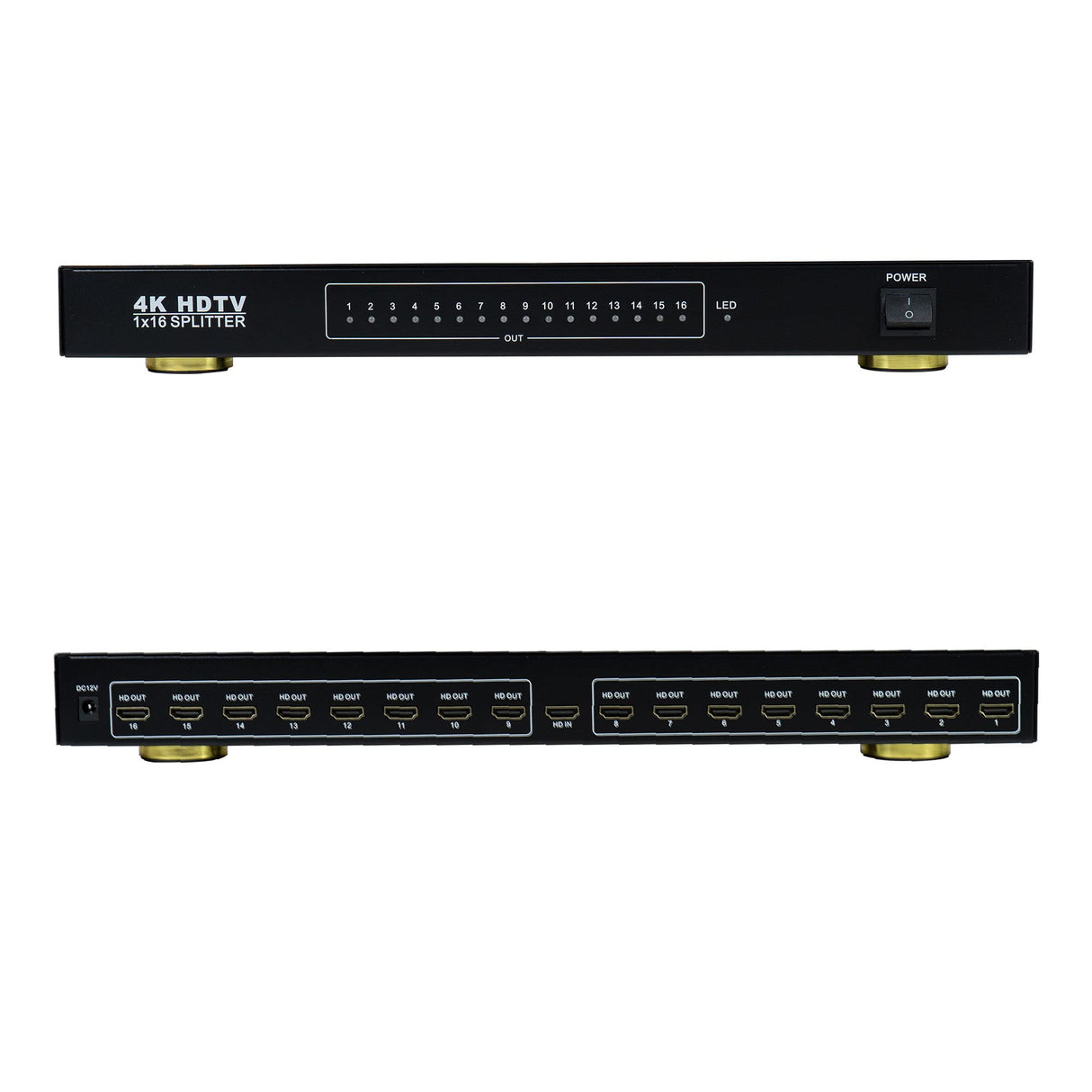 PNI HDMI Splitter 1.3 3D, 1 x 16 16 Puertos HDMI 1080p, Negro