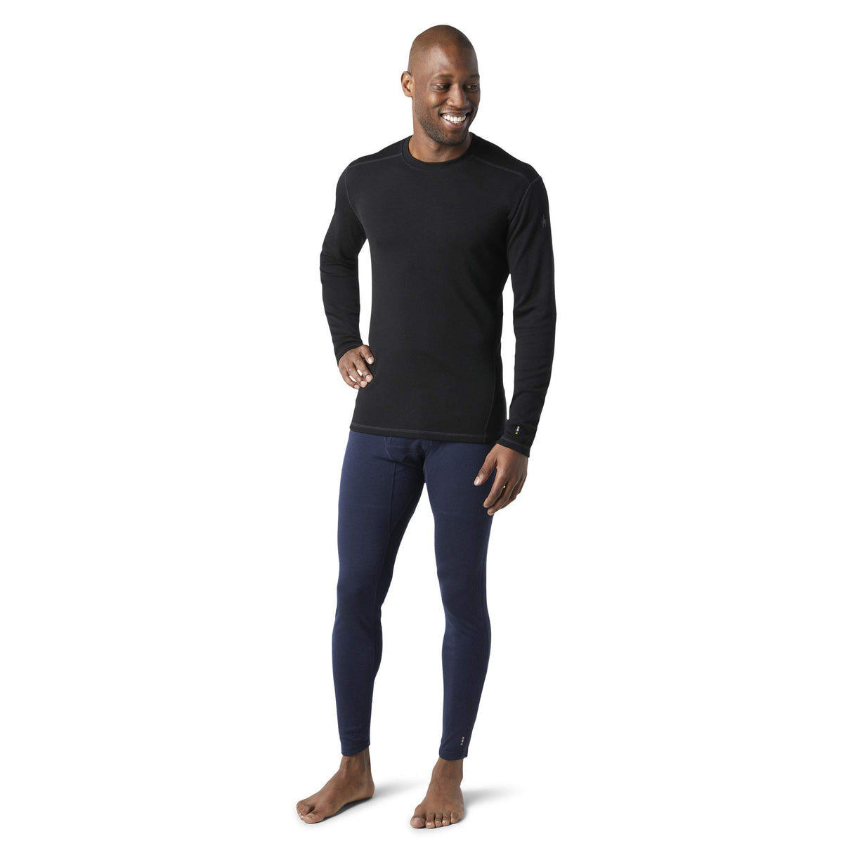 Smartwool Classic Thermal Merino Capa de Base Superior, Hombre, Black, M