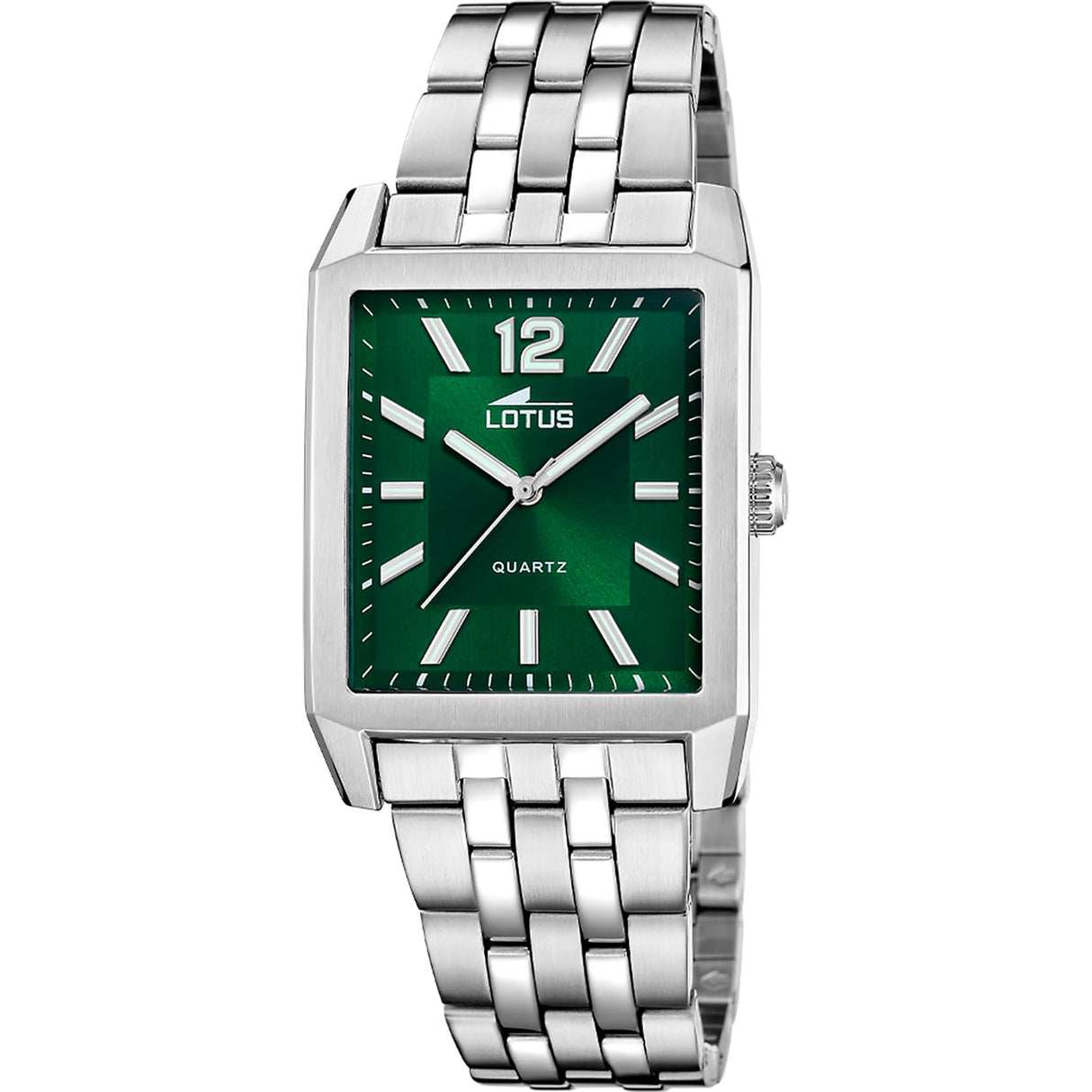 Lotus Reloj Hombre 18983/3 Square Series Caja de Acero Inoxidable 316l Plateado Correa de Acero Inoxidable 316l Plateado
