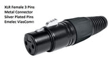 Emelec VíasCom R-DMX3-2110/050 – 50m Cable Balanceado Digital DMX 110Ω OFC 2x0,22mm² montado en Portacables con XLR 3 pines – Color Azul Noche – PVC Muy Flexible