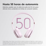 Beats Solo 4 - Auriculares Wireless Bluetooth on-Ear, compatibles con Apple y Android, con hasta 50 Horas de batería - Rosa algodón
