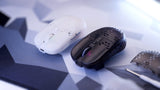Xtrfy MZ1 Wireless, Ratón Inalámbrico Ultraligero de Gaming, 2.4 GHz RF, Forma Única para Apuntar de Manera Óptima, Iluminación RGB, Recargable, Negro