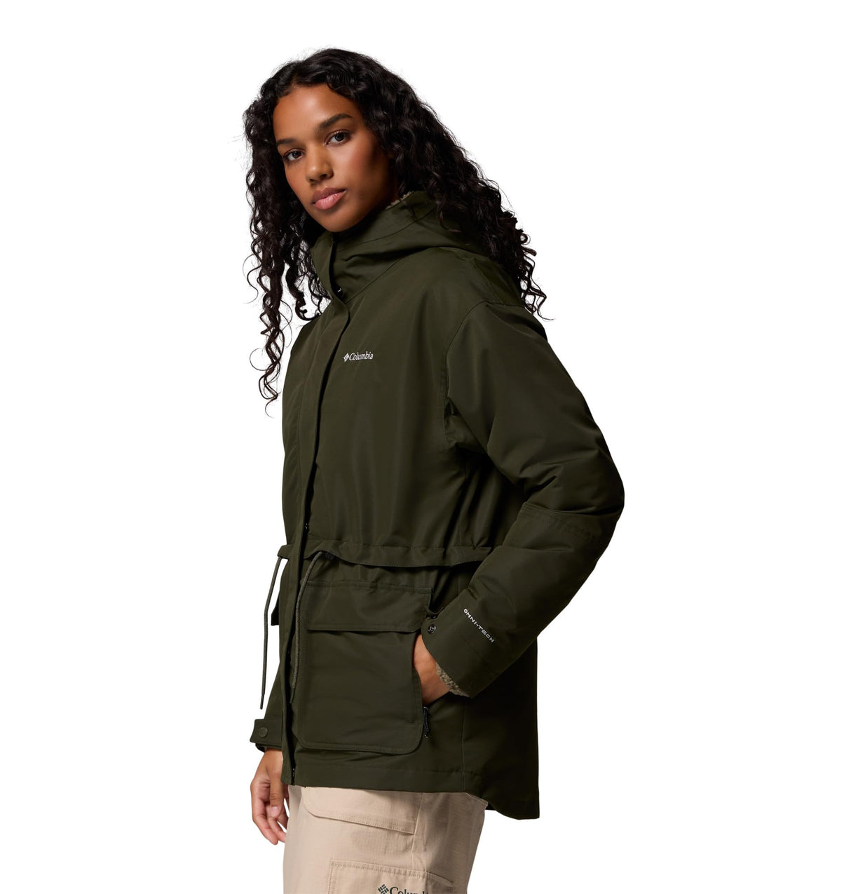 Columbia Drop Ridge II Chaqueta Impermeable 3 en 1, Diseño Dinámico, Reflectante de Calor, Ajuste Personalizable, Sherpa Acogedora, Barrera Impermeable - Mujer