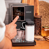 Cecotec Cafetera Superautomática Compacta con Wifi Cremmaet Compactccino Connected Black Rose. 1350W, 19 Bares, Pantalla TFT y APP, Molinillo, Tanque de Leche 400ml y 1L de Agua