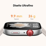 Huawei Watch FIT 3, Pantalla AMOLED de 1.82 Pulgadas, Diseño Ultrafino, Llamadas por Bluetooth, hasta 10 días de batería, Compatible con Android & iOS, Gris