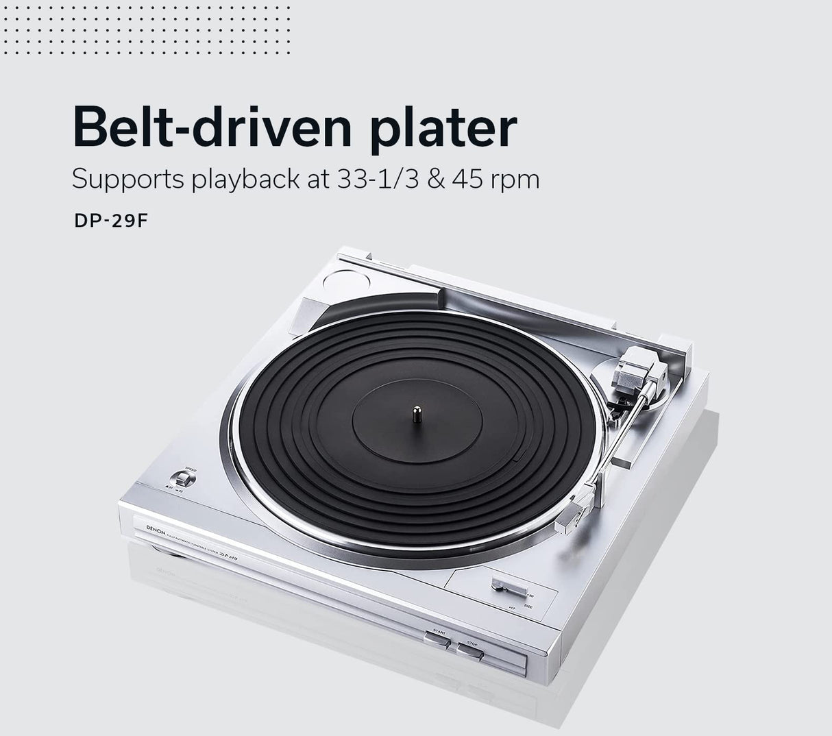 DENON Giradiscos automático, Color Plata