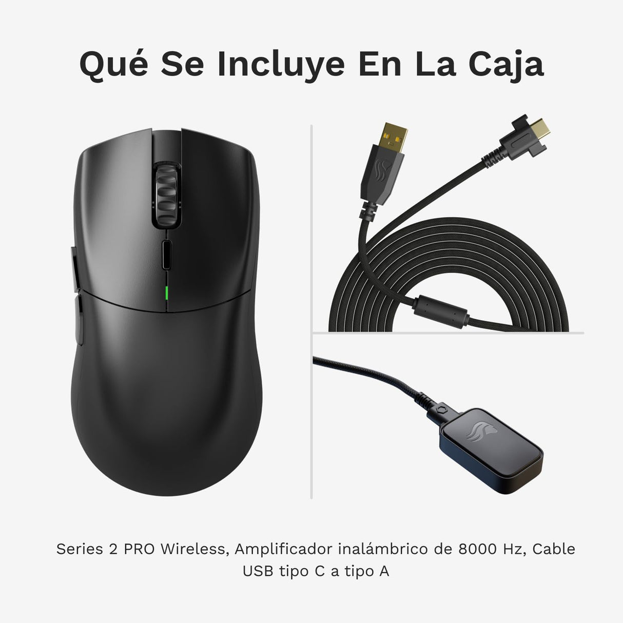 Glorious Gaming Series 2 Pro Ratón Gaming inalámbrico - Compacto, superligero 55 g, sondeo de 8K, Sensor de 26K, switches ópticos, e-Sports, PC Gaming, Agarre de Garra, Juegos FPS - Negro