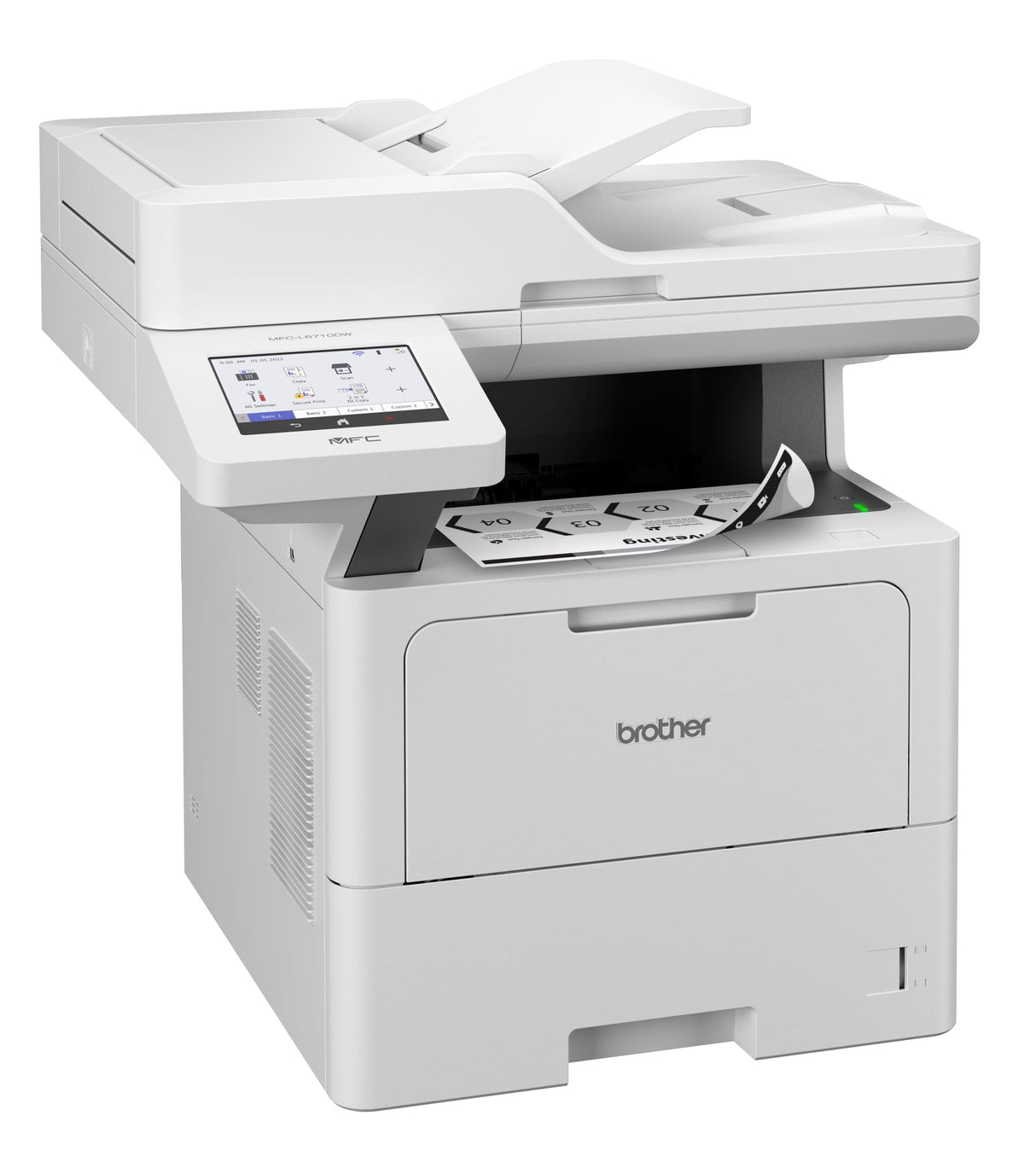 Brother MFCL6710DW, Impresora multifunción láser Monocromo 4 en 1, de Uso Profesional, con dúplex automático en Todas Las Funciones y Tarjeta de Red,