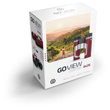 GoView ZOOMR 8x26 prismáticos pequeños y Ligeros (Aumento de 8X, Carcasa de magnesio, Incluye Adaptador para Smartphone y Accesorios) Ruby Roja
